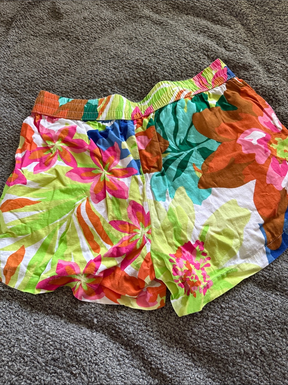 Future Collective Green Floral Drawstring Women’s Shorts - Picture 4 of 6